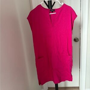 Theory linen blend dress